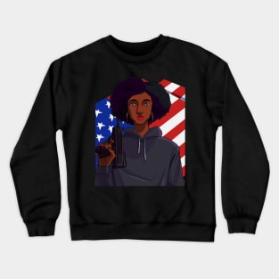 Black Lives Matter Protester Crewneck Sweatshirt